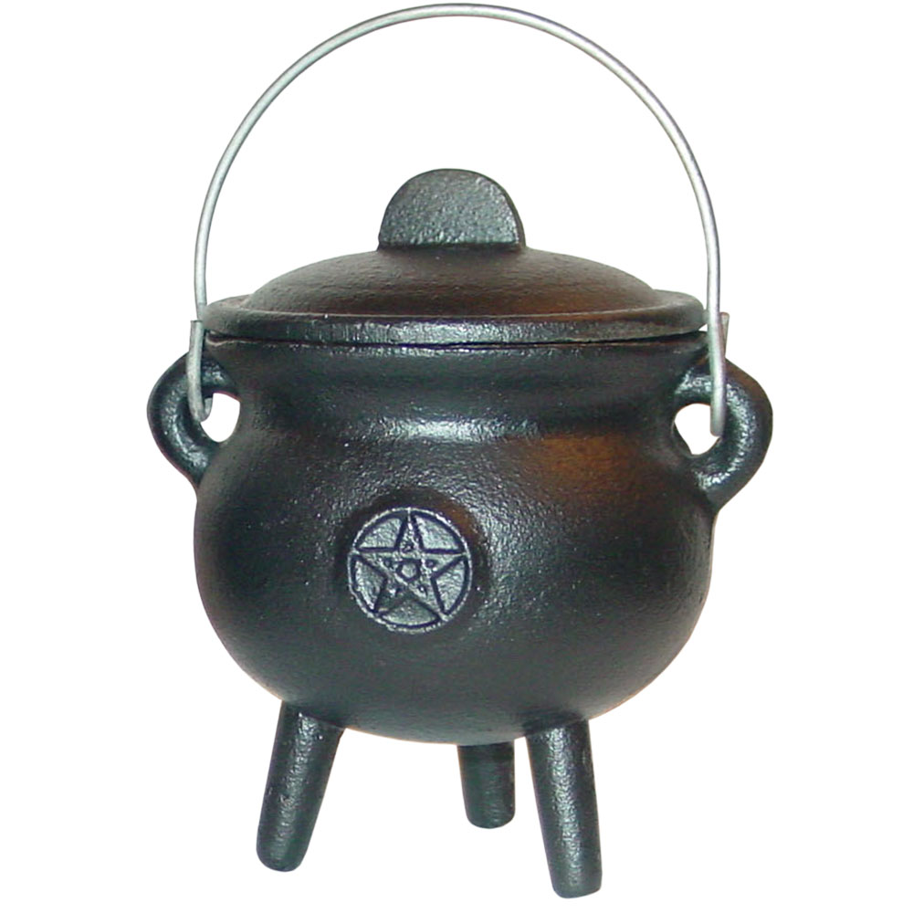 CAST IRON Cauldron Mini 3in Pentacle (each)