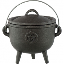 Cast Iron Cauldron Small 4.5in Pentacle (Each)