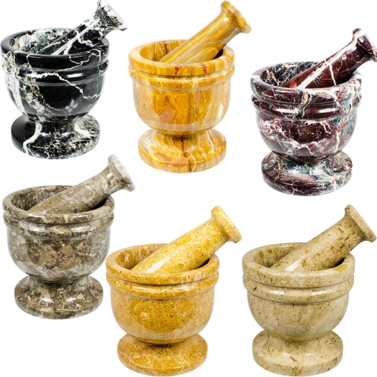 Marble Mortar & Pestel Assortment (Set of 12)