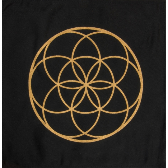 Printed Cotton Crystal Grid - Seed of Life (Each)