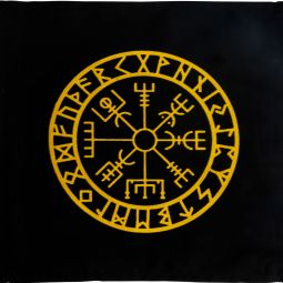 Printed Cotton Crystal Grid - Vegvisir (Each)