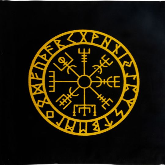 Printed Cotton Crystal Grid - Vegvisir (Each)