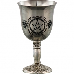 Chalice Stainless Steel w/Print Pentacle (Each)