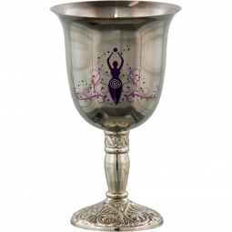 Chalice Stainless Steel w/Print Moon Goddess (Each)