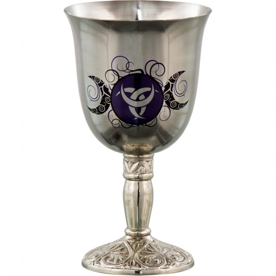 Chalice Stainless Steel w/Print Triple Moon (Each)