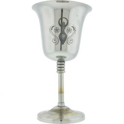 Chalice Stainless Steel w/Engraved Goddess - Medium (Each)