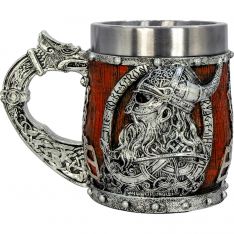 Stainless Steel Tankard Mug - Norse Viking (Each)