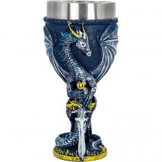 Stainless Steel Chalice - Medieval Dragon w/ Sword (Each)