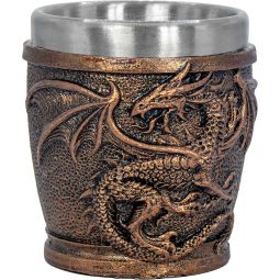 Stainless Steel Shot Glass - Medieval Dragon (Each)