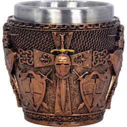 Stainless Steel Shot Glass - Viking Knight  (Each)