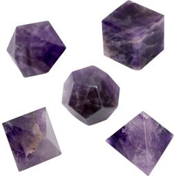 Platonic Solid Set Amethyst (Each)
