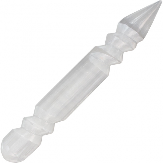 Gemstone Curved Wand White Selenite (Each)