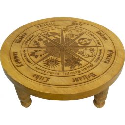 Wood Altar Table - Engraved Pagan Calendar (Each)