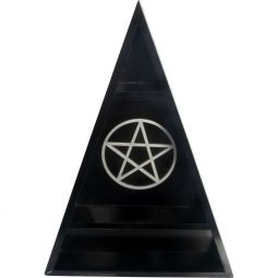 Wood Altar Shelf - Moon Phases w/ Pentacle (Each)