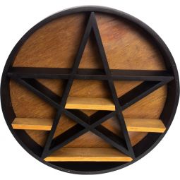 Wood Altar Shelf Wall Hanging - Pentacle (Each)