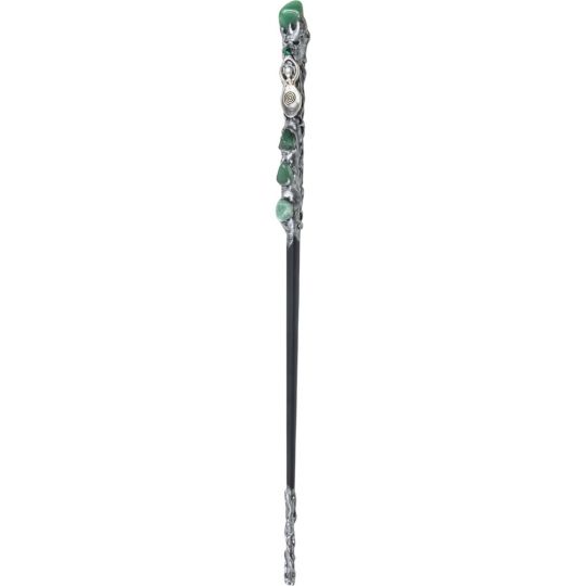 Magick Wand -  Silver Spiral Goddess w/ Green Aventurine (Each)