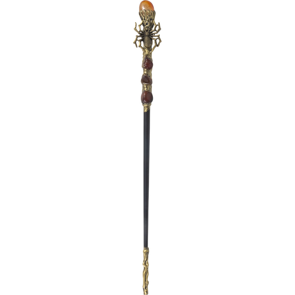 Magick Wand - Carnelian w/ GOLD Spider (Eac