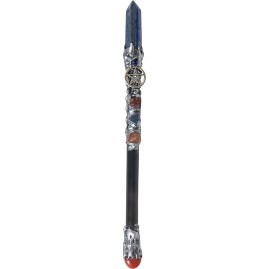 Magick Wand - Lapis Point w/ Silver Pentacle (Each)
