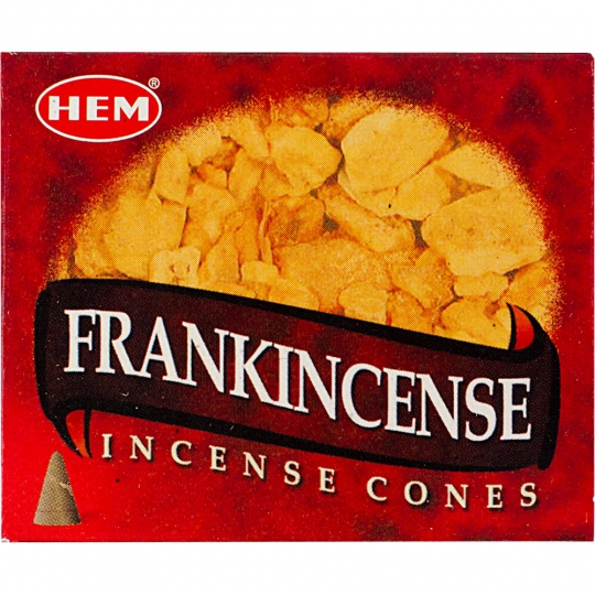 Hem Incense Cones in Display Box 10 cones  Frankincense  (pk 12)