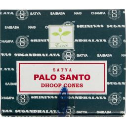 Satya Palo Santo Incense Cones Display Box (Pack of 12)
