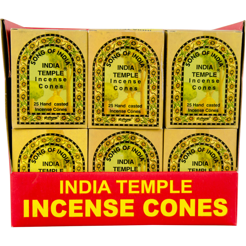 INDIA Temple Incense Display - Cones (pack of 36)