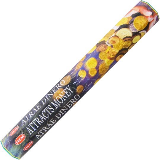 Hem Hexagonal Pack Incense 20 gr Attracts Money  (pack of 6)