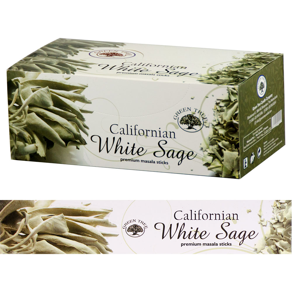 Green Tree Incense 15 gr - CALIFORNIA White Sage (pack of 12)