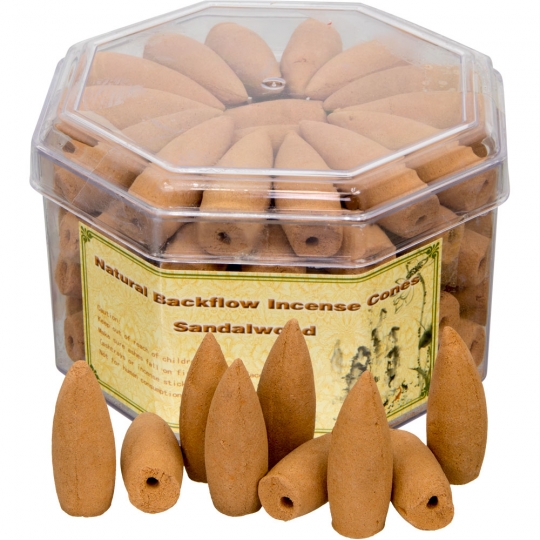 Backflow Incense Cones - Sandalwood Fragrance (Pk 70)