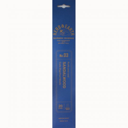 Herb & Earth Incense 20 sticks - Sandalwood (Pack of 12)