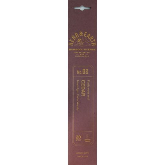 Herb & Earth Incense 20 sticks - Cedar (Pack of 12)