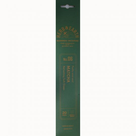 Herb & Earth Incense 20 sticks - Matcha (Pack of 12)