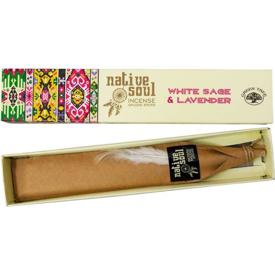 Native Soul Incense 15 gr - White Sage & Lavender (Pack of 12)