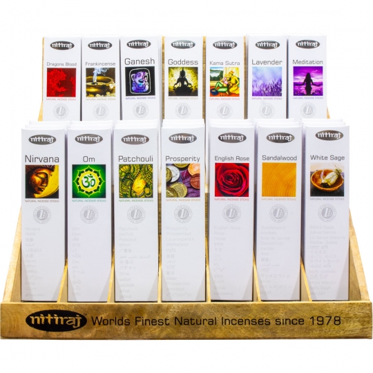 Nitiraj Platinum Package w/ Wood Display - 42 Asstd Boxes - 84 Samples
