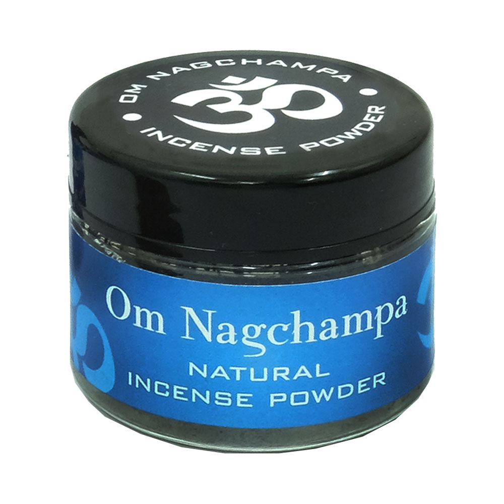 Om Nag Champa Incense Powder 20 gr JAR (Pack of 4)