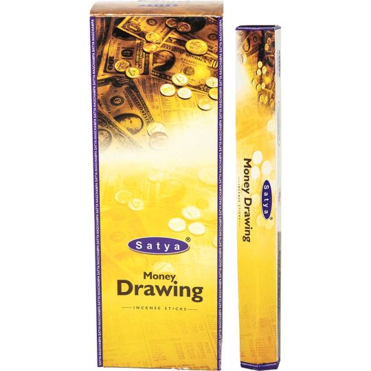 Satya Hexagonal Pack Incense - Money Drawing (Pack of 6)
