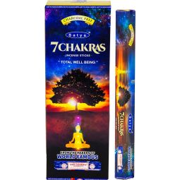 Satya Hexagonal Pack Incense - Seven Chakras (Pack of 6)
