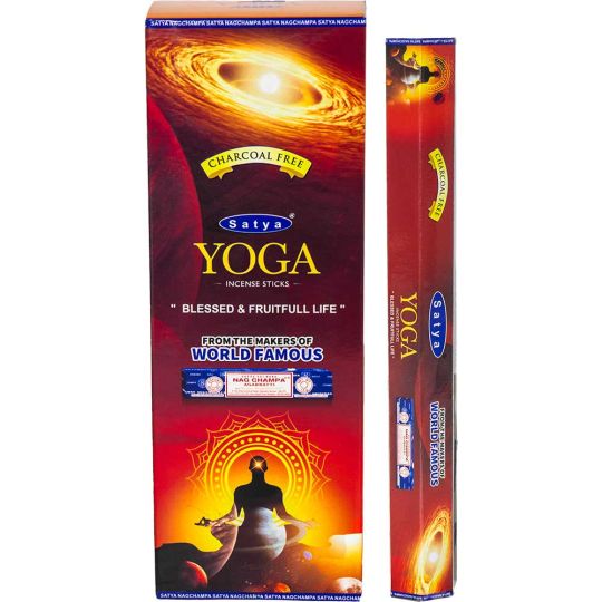Satya Hexagonal Pack Incense - Yoga (Pack of 6)