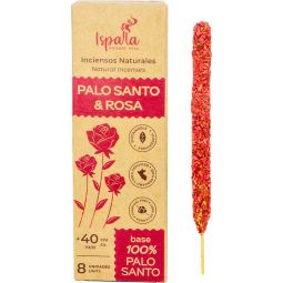 Ispalla Natural Incense - Palo Santo & Rose (8 Short Sticks)