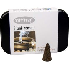 Nitiraj Platinum Natural Cones Box of 20 - Frankincense (Pack of 3)