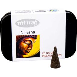 Nitiraj Platinum Natural Cones Box of 20 - Nirvana (Pack of 3)