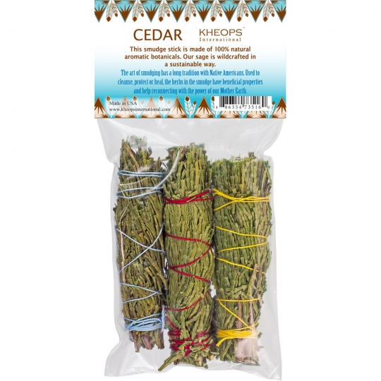 Smudge Sticks Mini Cedar Bundle (pack of 3)