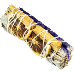 Smudge Stick Mini White Sage w/ Florida Water, Lavender, Lemon & Palo Santo (Pack of 12)