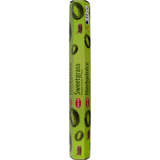 Hem Hexagonal Pack Incense 20 gr Sweetgrass (Pack of 6)