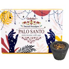 Goloka Sacred Smudges Resin Cups - Palo Santo (Pack of 6)