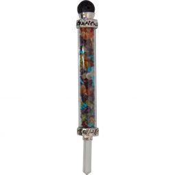 Mini Healing Wand - Chakra w/ Crystal Point & Lava Bead (Each)