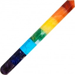 Gemstone Faceted Massage Wand - Large - Chakras (Each)