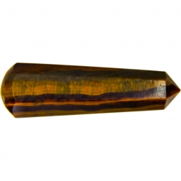 Gemstone Faceted Massage Wand - Tiger Eye (Each)