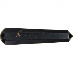 Gemstone Faceted Massage Wand - Black Tourmaline (Each)