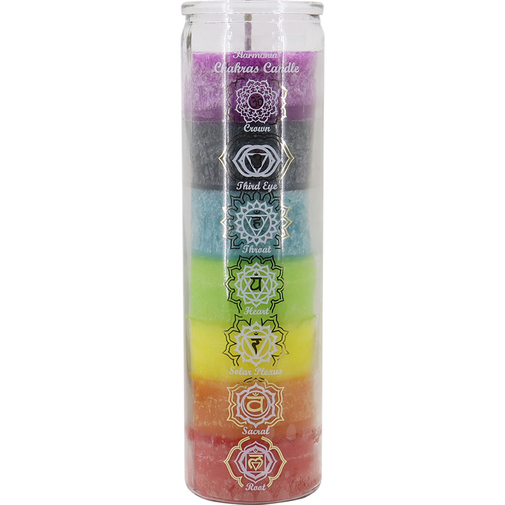 7 Day Pillars and 7 Day Glass Candle By Goloka