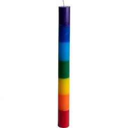 Chakra Balancing Thin Pillar Candles (Pack 5)